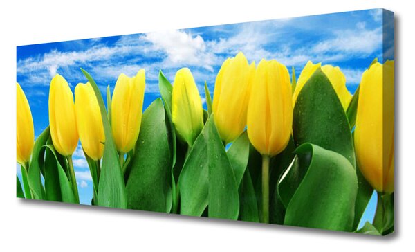 Tablou pe panza canvas Lalele Floral Verde