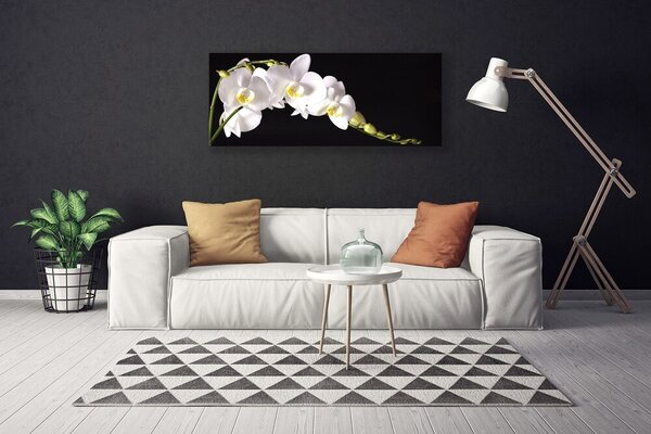 Tablou pe panza canvas Flori Floral alb