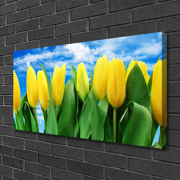 Tablou pe panza canvas Lalele Floral Verde