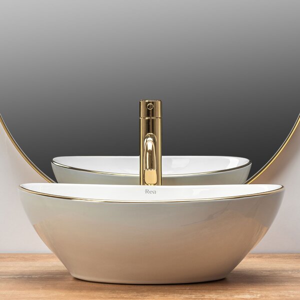 Lavoar pentru blat Rea Sofia Gold Edge