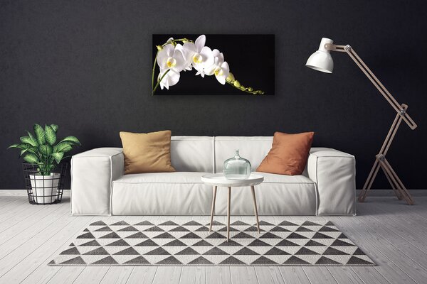 Tablou pe panza canvas Flori Floral alb