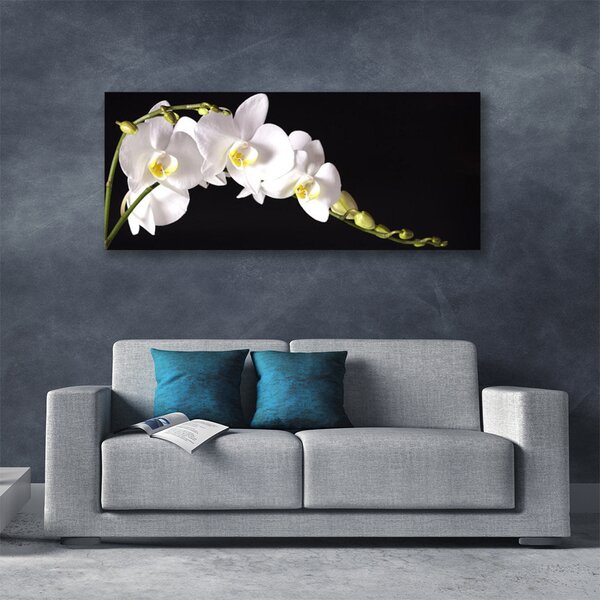 Tablou pe panza canvas Flori Floral alb