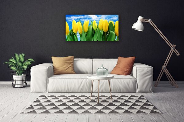 Tablou pe panza canvas Lalele Floral Verde