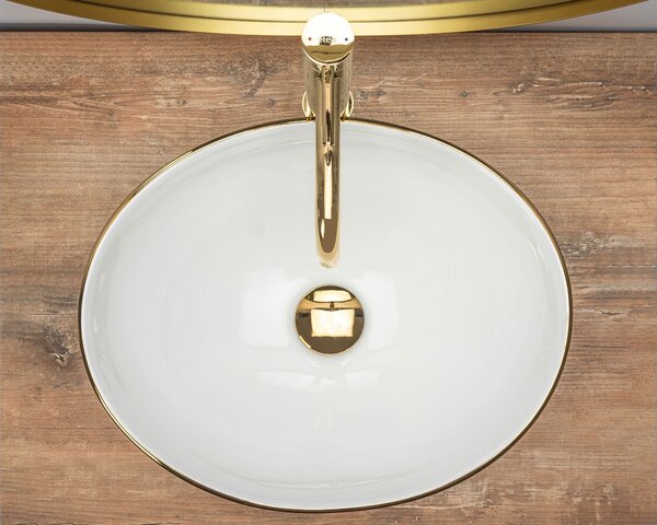 Lavoar pentru blat Rea Sofia Gold Edge