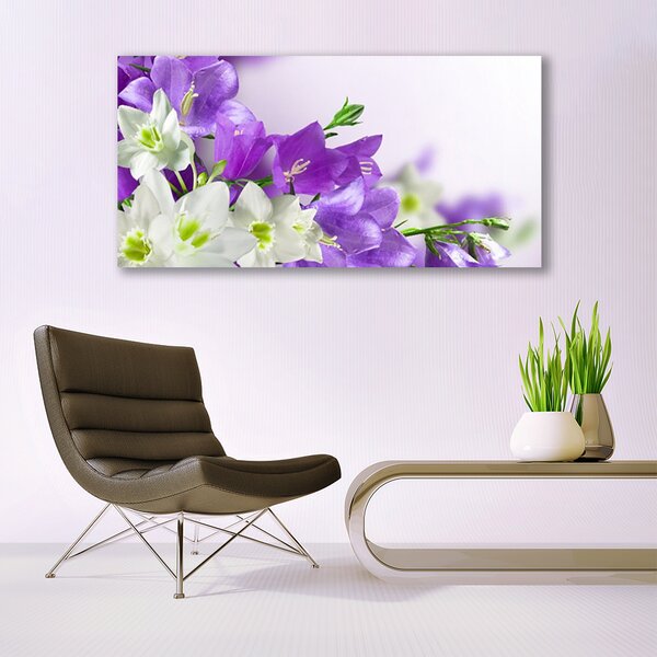 Tablou pe panza canvas Flori Floral Alb Verde Roz