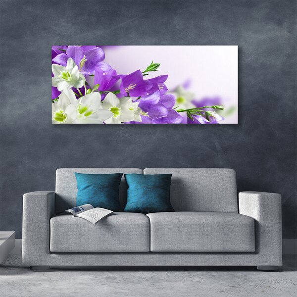 Tablou pe panza canvas Flori Floral Alb Verde Roz