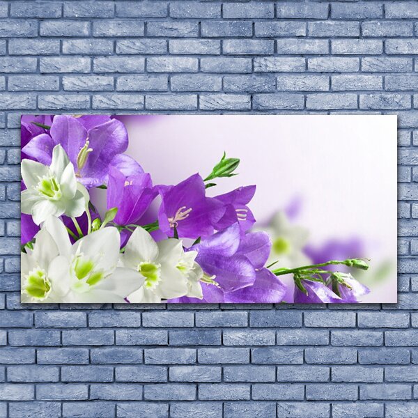 Tablou pe panza canvas Flori Floral Alb Verde Roz