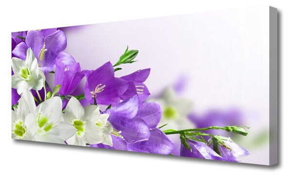 Tablou pe panza canvas Flori Floral Alb Verde Roz