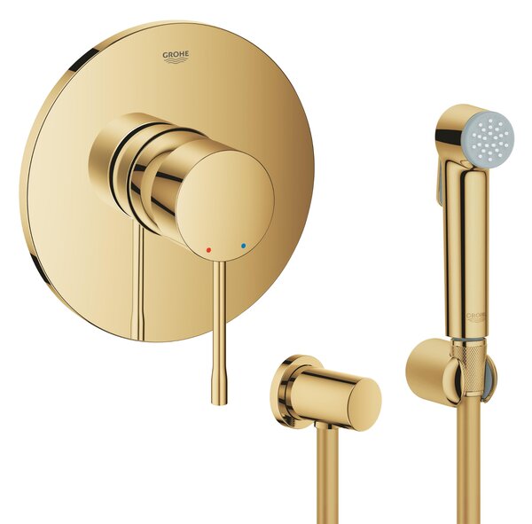 Set baterie de duș Grohe Essence 24057GL1, set baterie bideu Grohe Tempesta 27513GL1, 27057GL0