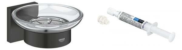 Set săpunieră Grohe Start Cube 410962430, adeziv Grohe QuickGlue 41127000