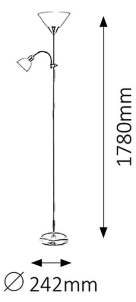 Rabalux Action lampă de podea 2x100 W alb-maro 4065