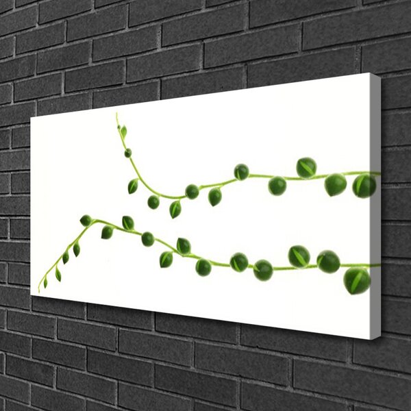 Tablou pe panza canvas Plante Ornamentale Floral Verde Alb
