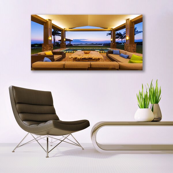 Tablou pe panza canvas Inner Space Arhitectura Brown