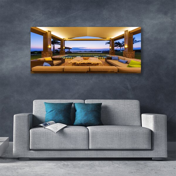 Tablou pe panza canvas Inner Space Arhitectura Brown
