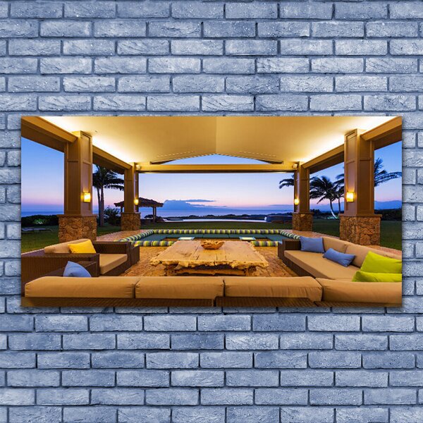 Tablou pe panza canvas Inner Space Arhitectura Brown