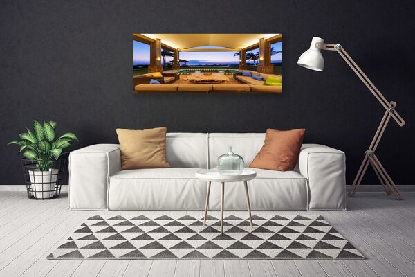 Tablou pe panza canvas Inner Space Arhitectura Brown