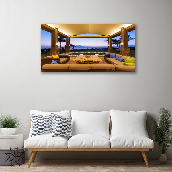 Tablou pe panza canvas Inner Space Arhitectura Brown