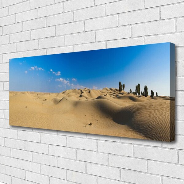 Tablou pe panza canvas Desert Peisaj Galben Albastru
