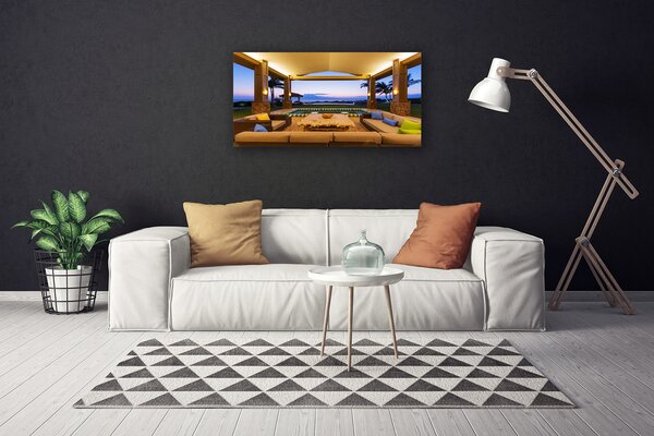 Tablou pe panza canvas Inner Space Arhitectura Brown