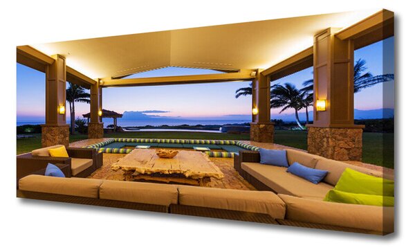 Tablou pe panza canvas Inner Space Arhitectura Brown