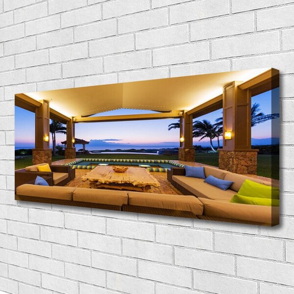 Tablou pe panza canvas Inner Space Arhitectura Brown