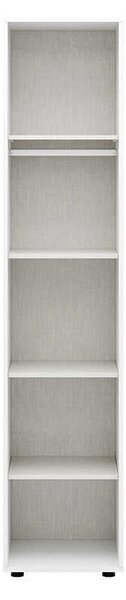 Dulap Multifunctional Adore Oryana, 5 rafturi si umeras, usa reversibila, Alb - Nuc, 45x210x62 cm