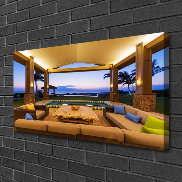 Tablou pe panza canvas Inner Space Arhitectura Brown