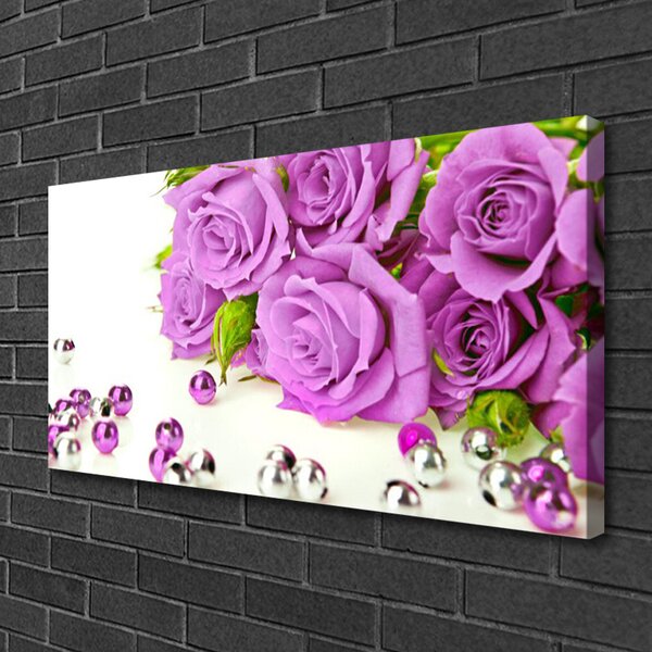 Tablou pe panza canvas Trandafiri roz Floral