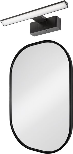 Set oglindă Dubiel Vitrum Luis 5905241012827, lampă de perete Rabalux Loric 75024