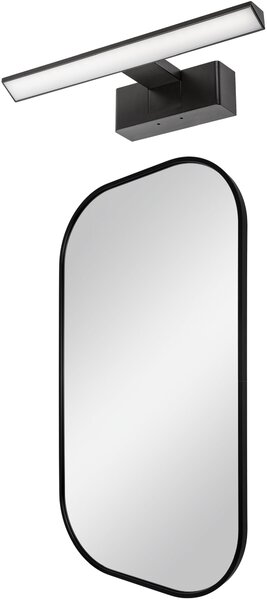 Set oglindă Dubiel Vitrum Luis 5905241012834, lampă de perete Rabalux Loric 75024