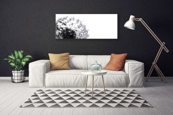 Tablou pe panza canvas Păpădie Floral Gri Alb