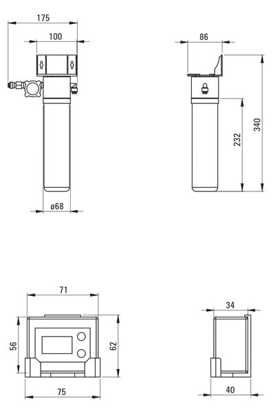 Deante Magnetic set starter cu baterie bucătărie pe picior aur/aur vechi BRMFR75M