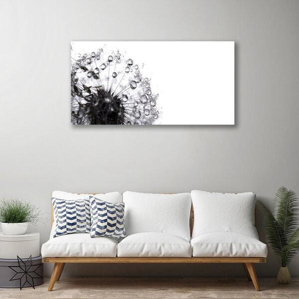 Tablou pe panza canvas Păpădie Floral Gri Alb