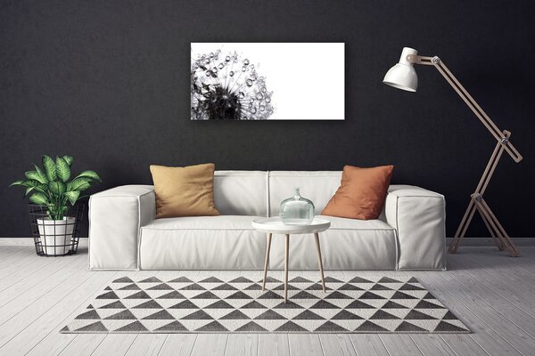 Tablou pe panza canvas Păpădie Floral Gri Alb
