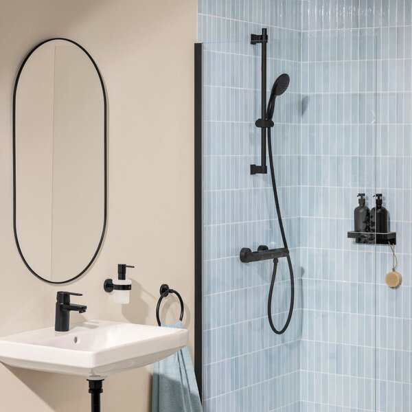 Grohe Precision Feel baterie de duș perete cu termostat negru 347902430