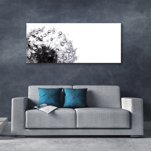 Tablou pe panza canvas Păpădie Floral Gri Alb