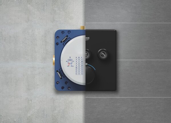 Grohe Precision Smartcontrol set cadă și duș ascuns cu termostat cu duș de ploaie negru 348742430