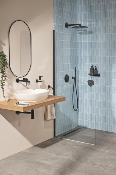Grohe Precision Smartcontrol set cadă și duș ascuns cu termostat cu duș de ploaie negru 348742430
