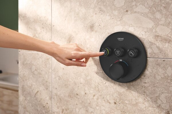 Grohe Precision Smartcontrol set cadă și duș ascuns cu termostat cu duș de ploaie negru 348742430