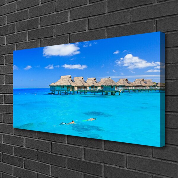 Tablou pe panza canvas Marea Arhitectura Albastru
