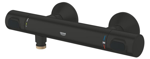 Grohe Precision Flow baterie de duș perete cu termostat negru 348402430