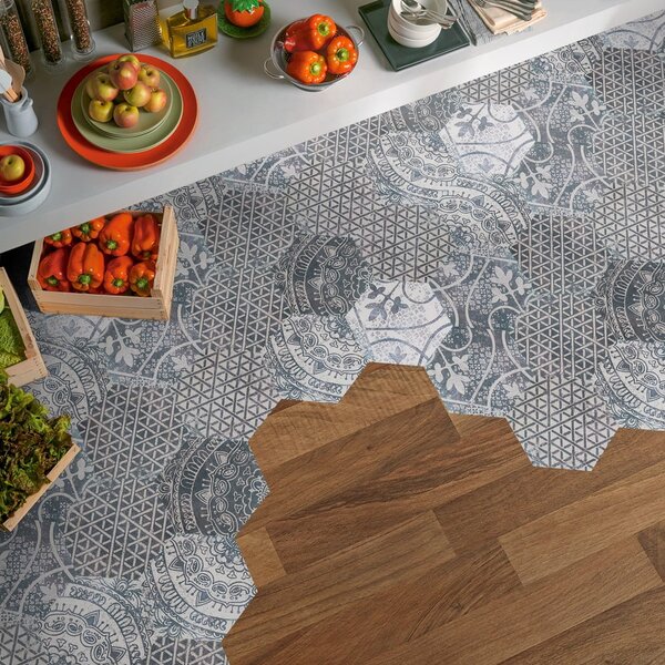 Set 10 autocolante impermeabile și anti-alunecare pentru podea Ambiance Quento, 40 x 90 cm