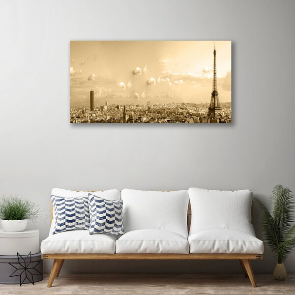 Tablou pe panza canvas Oraș Case Gray