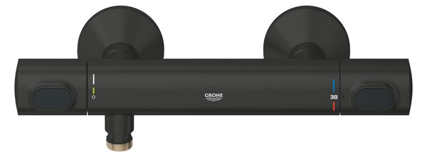 Grohe Precision Flow baterie de duș perete cu termostat negru 348402430