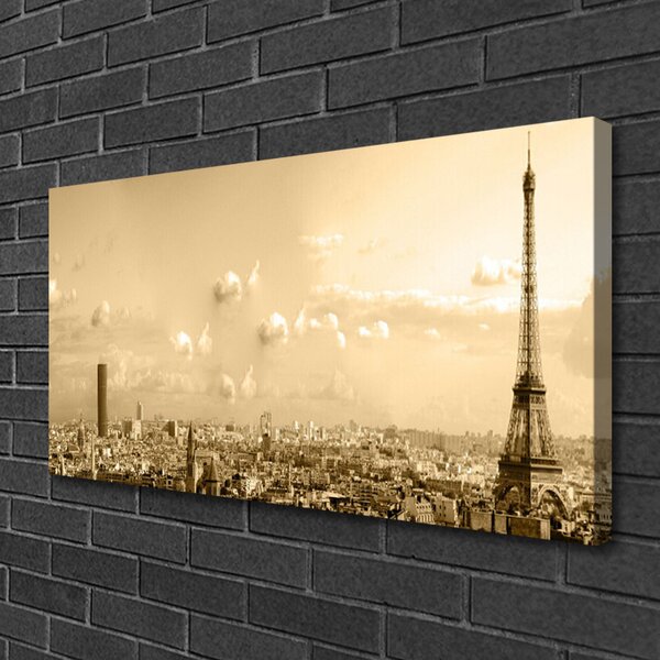 Tablou pe panza canvas Oraș Case Gray