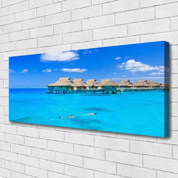 Tablou pe panza canvas Marea Arhitectura Albastru