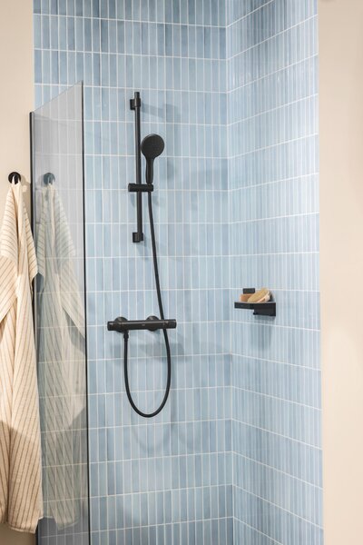 Grohe Precision Flow baterie de duș perete cu termostat negru 348402430