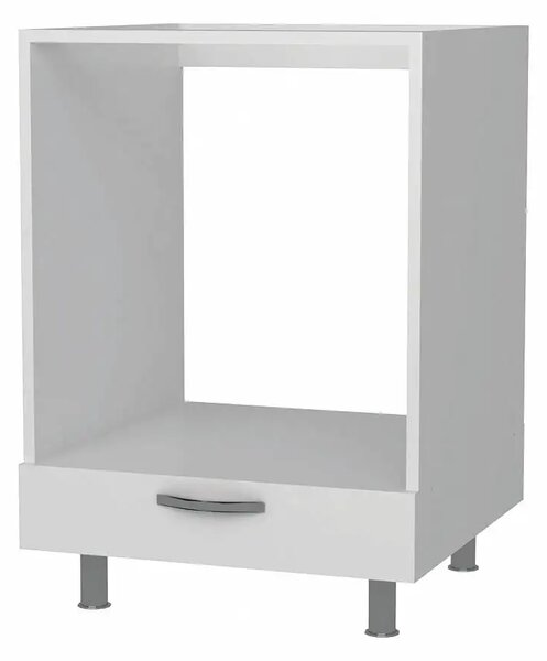 Dulap masca aragaz, cuptor bucatarie cu sertar, Homs, alb, 85 x 60 x 59 cm