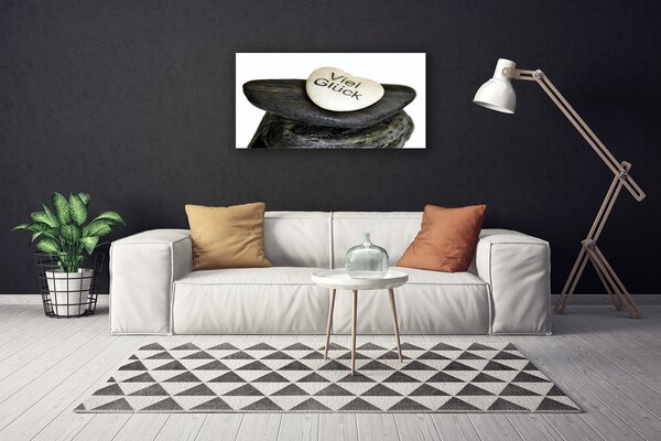 Tablou pe panza canvas Pietrele Art Alb Negru