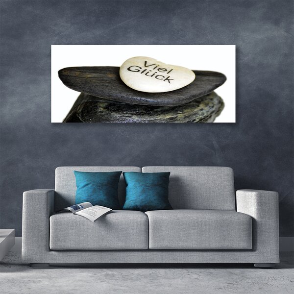 Tablou pe panza canvas Pietrele Art Alb Negru